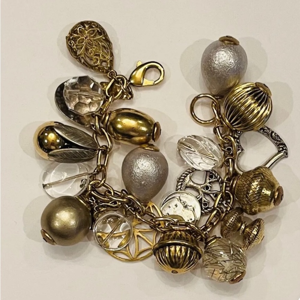 Lenora Dame for Anthropologie Golden Classic Charm bracelet